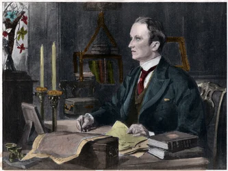 Portræt af George Curzon, 1. markis Curzon af Kedleston (1859-1925) vicekonge i Indien. 1898.